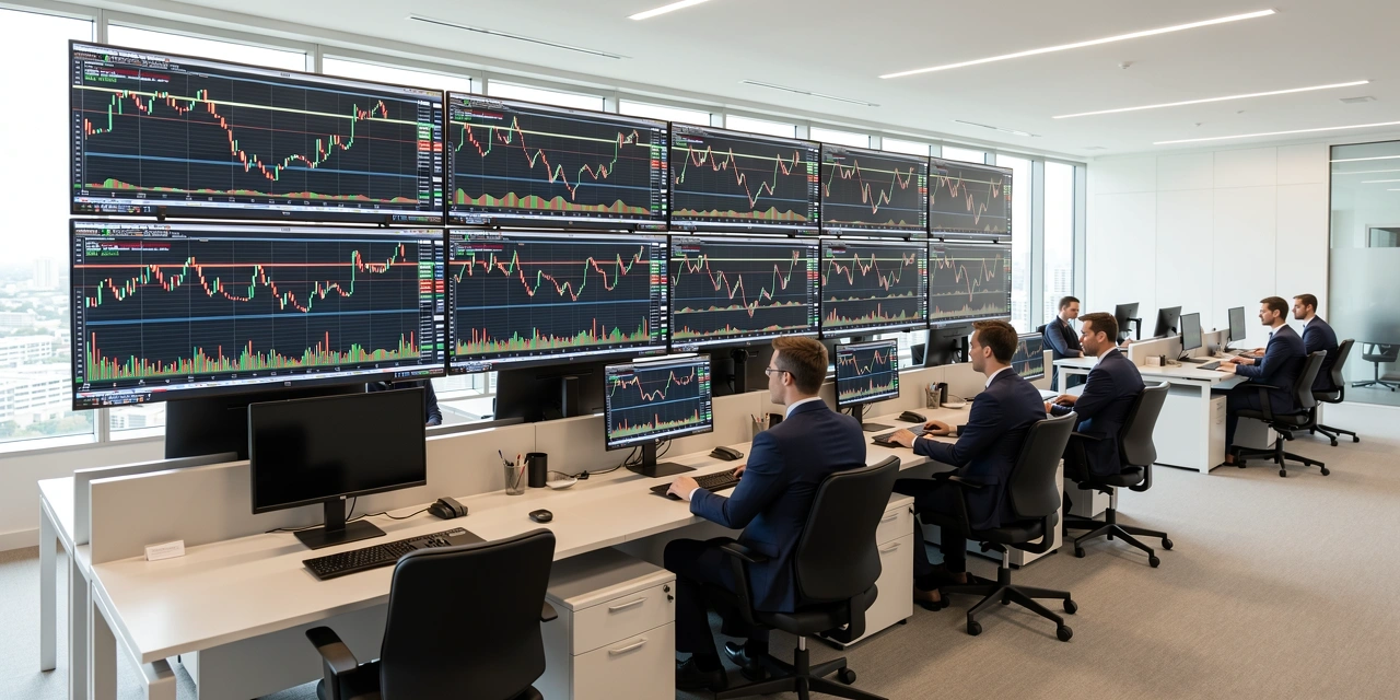 Trading floor environment in Brisbane